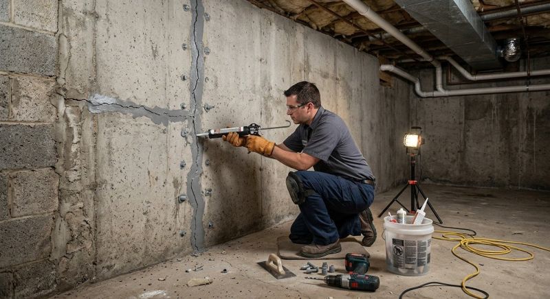 Basement Crack Repair in Southbury, CT