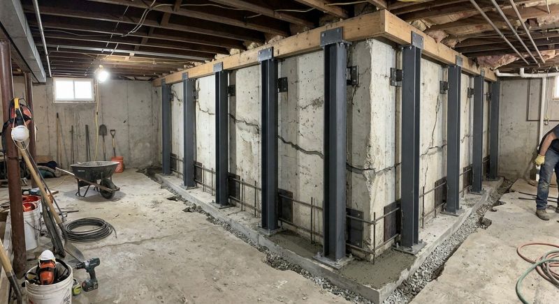 Basement Stabilization in Southbury, CT