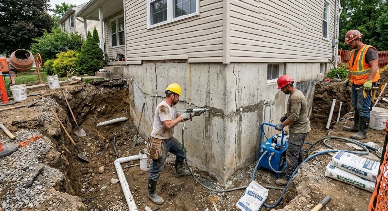 Cracked Foundation Repair in Hamden, CT