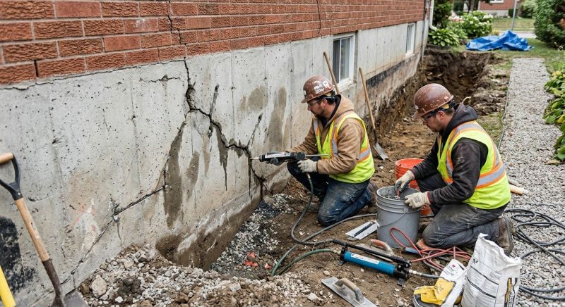 Cracked Foundation Repair in Newtown, CT
