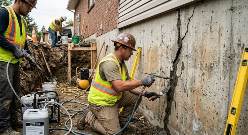 Cracked Foundation Repair in North Haven, CT