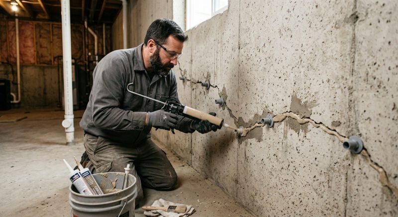 Cracked Foundation Repair in Oakville, CT