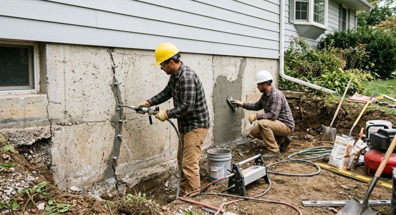 Cracked Foundation Repair in Ridgefield, CT