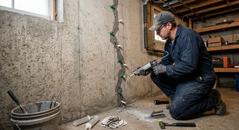 Foundation Crack Repair in New Preston Marble Dale, CT