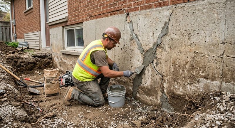 Foundation Crack Repair in Orange, CT