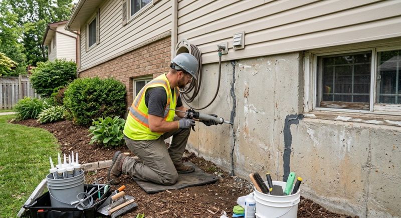 Foundation Crack Sealing in Southbury, CT