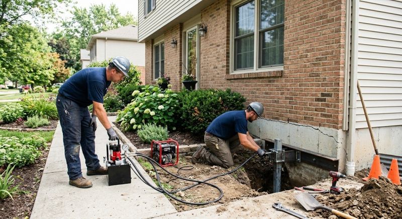 Foundation Jacking in North Branford, CT