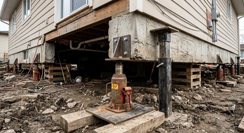 Foundation Lifting in Woodbridge, CT