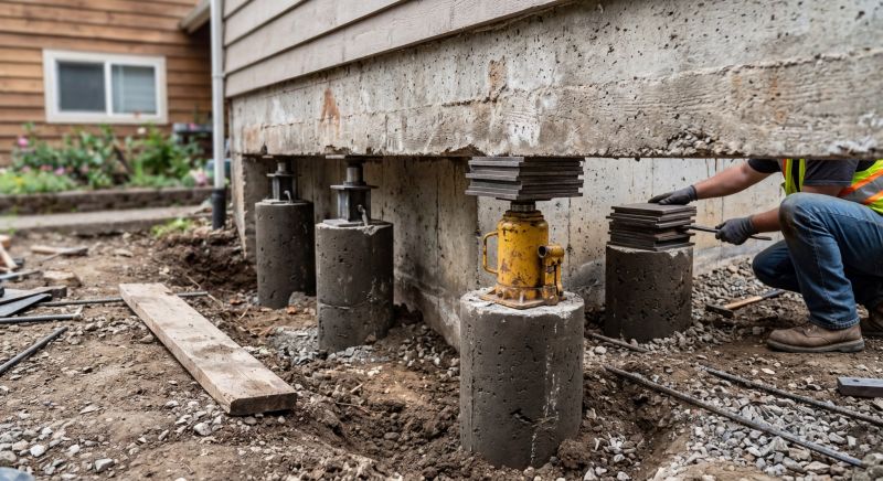 Foundation Pier Leveling in Southbury, CT