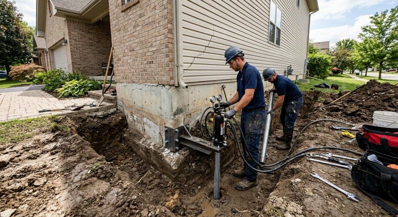 Foundation Settlement Repair in Southbury, CT