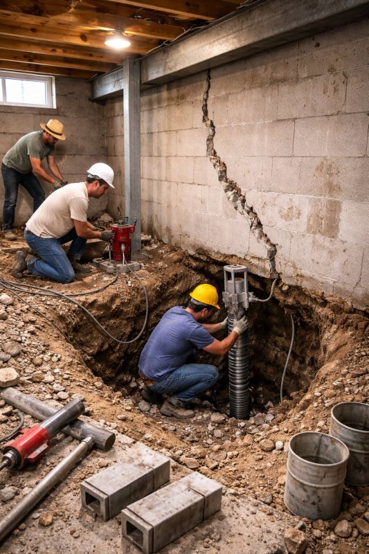 Foundation Structural Repair in Plymouth, CT