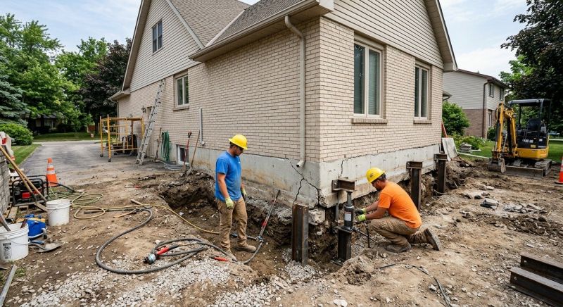 Helical Piers Installation in Southbury, CT