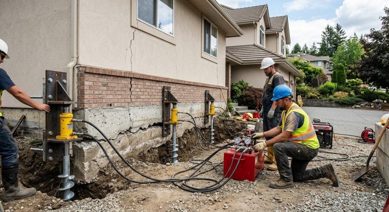 Sinking Foundation Lifting in Southbury, CT