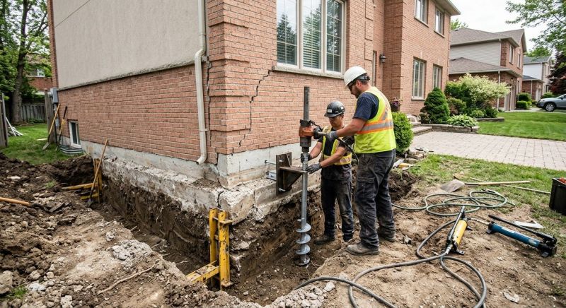 Sinking Foundation Repair in Bethel, CT