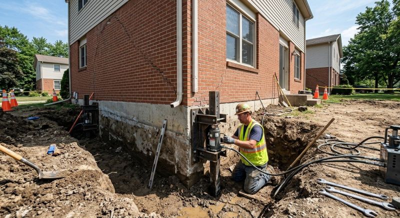 Sinking Foundation Repair in Orange, CT