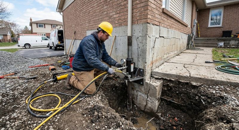 Sinking Foundation Repair in Orange, CT
