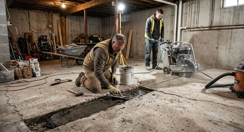 Slab Foundation Repair in Southbury, CT