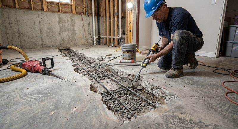 Slab Foundation Repair in Southbury, CT